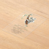 Aquarel Schattige Koala Greenery Gold Baby shower Acryl Uitnodigingen (Laagn)