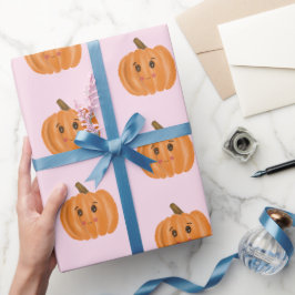 Aquarel Schattigee pompoen Cadeaupapier