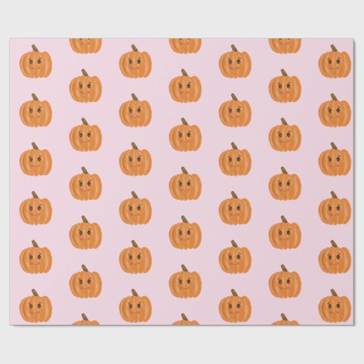 Aquarel Schattigee pompoen Cadeaupapier (Vlak)