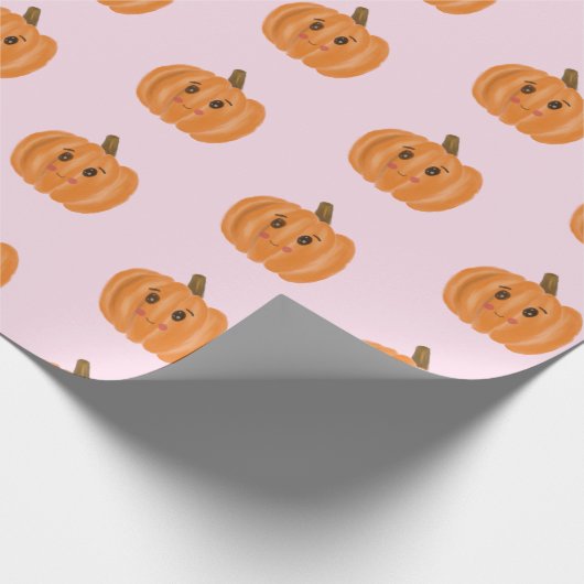 Aquarel Schattigee pompoen Cadeaupapier (Hoek)