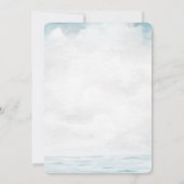 Aquarel Schelpen, Bruiloft aan Zee RSVP  Kaart (Achterkant)