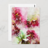 Aquarel Schilderen van een Helleborebloem Briefkaart (Voorkant / Achterkant)