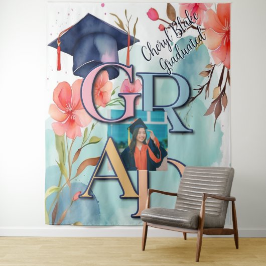 Aquarel Schilderij Afstuderen Wandkleed (In situ)