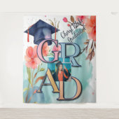 Aquarel Schilderij Afstuderen Wandkleed (Voorkant)