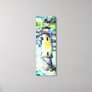 Aquarel Schilderij Canvas Vuurtoren - Origineel Afdruk