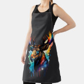 Aquarel Schilderij Meerkleurige Eland Schort (Insitu)