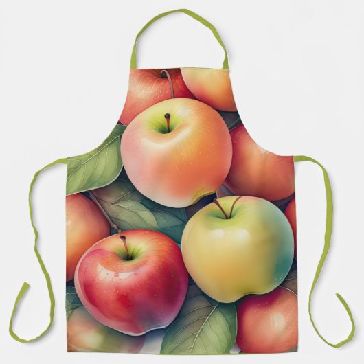 Aquarel Schilderij van Appels Schort (Voorkant)