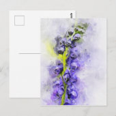 Aquarel schilderij van bloeiende monniken kap briefkaart (Voorkant / Achterkant)