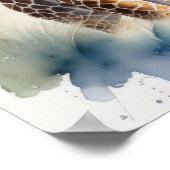 Aquarel Schilderij van een Baby Giraffe 5:4 Poster (Hoek)