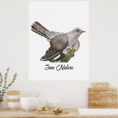 Aquarel schilderij van een koekoek poster (Keuken)