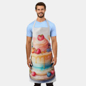 Aquarel Schilderkunst Versierde Cake Schort (Gedragen)