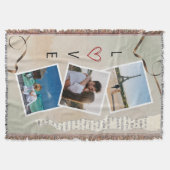 Aquarel Scrapbook Liefde Foto Ontwerp Deken (Voorkant)