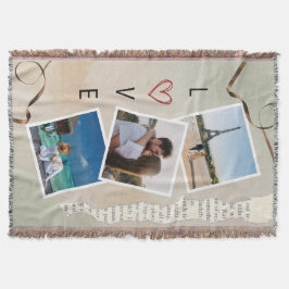 Aquarel Scrapbook Liefde Foto Ontwerp Deken