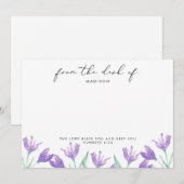 Aquarel Sering Bloemen Persoonlijke Schrifttekst Notitiekaartje (Voorkant / Achterkant)