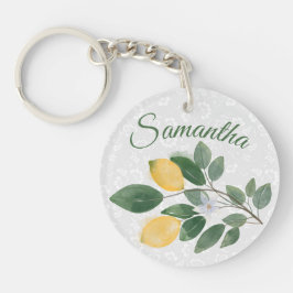 Aquarel Siciliaanse citroenen naam Sleutelhanger