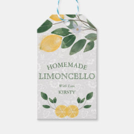 Aquarel Siciliaanse Citroenen Thuisgemaakte Limonc Cadeaulabel
