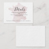 Aquarel Silhouet Frankrijk Huwelijksdetailkaart Informatiekaartje (Voorkant / Achterkant)