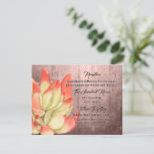 Aquarel Sinaasappel getipte Succulent perzik Recep Informatiekaartje (Staand voorkant)