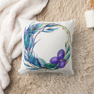 Aquarel sloe weath ontwerp kussen