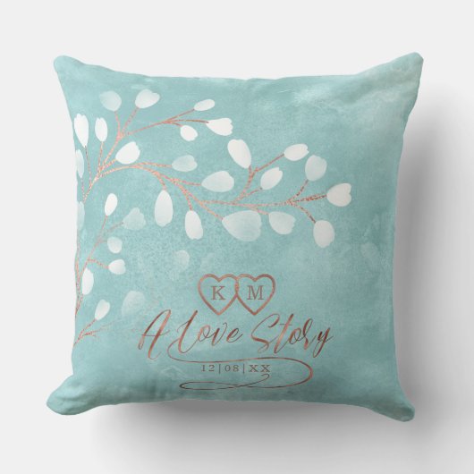 Aquarel Sneeuwklokjes Bruiloft Thee/Koper ID726 Kussen (Voorkant)