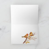 Aquarel Song Sparrows Bruine Vogels Dank je Bedankkaart (Binnen)