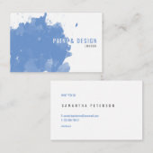 Aquarel splash-effect visitekaartje (Voorkant / Achterkant)