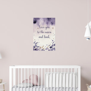 Aquarel sterren en wolken babykamer decoratie