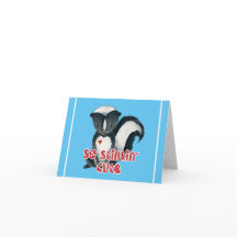 Aquarel stinkdier zo schattig stinkend