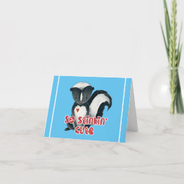 Aquarel stinkdier zo schattig stinkend kaart