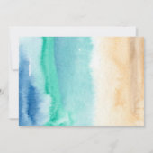 Aquarel strand babyshower bedankje bedankkaart (Achterkant)