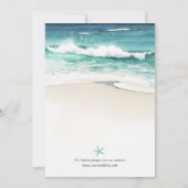 Aquarel Strand Bruiloft Uitnodiging (Achterkant)