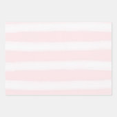 Aquarel Strand Roze koraal strepen Inpakpapier Vel (Voorkant 2)