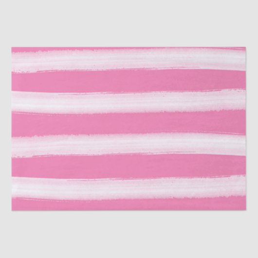 Aquarel Strand Roze Strepen Tissuepapier (Voorkant)