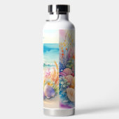 AQUAREL STRANDSCÈNE MET SCHELPEN WATERFLES (Rechts)