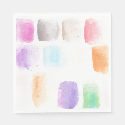 Aquarel Strepen Handgeschilderde Gedesigneerde Ser Servet (Voorkant)