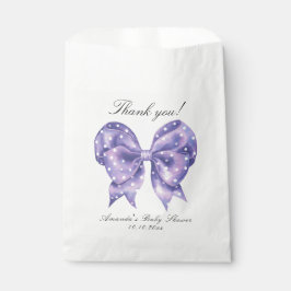 Aquarel Strikje Stippen Baby Shower Bedankt Bedankzakje