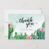 Aquarel Succulent Bruidsmeisje Uitnodiging Bedankt (Voorkant)