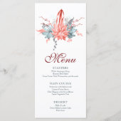 Aquarel Succulente Bloem Botanische Bat Mitzvah Menu (Voorkant)