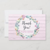 Aquarel Succulente Cactus Rustieke Bedankkaart Kaart (Voorkant)