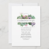 Aquarel Succulente Geometrische Viering van het Le Kaart (Voorkant)