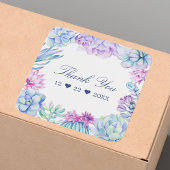 Aquarel Succulenten Bloemige Cactus Bedankt Vierkante Sticker