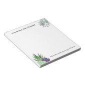 Aquarel Succulenten Van het Buro van Leraar Notitieblok (Schuin)