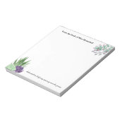 Aquarel Succulenten Van het Buro van Leraar Notitieblok (Linkerzijde)
