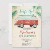 Aquarel surf uitnodiging (Voorkant)