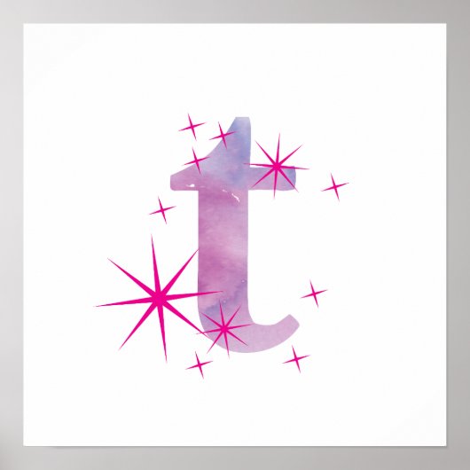 Aquarel T Poster (Voorkant)