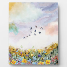 Aquarel Tafelblad Plaque met Ezel