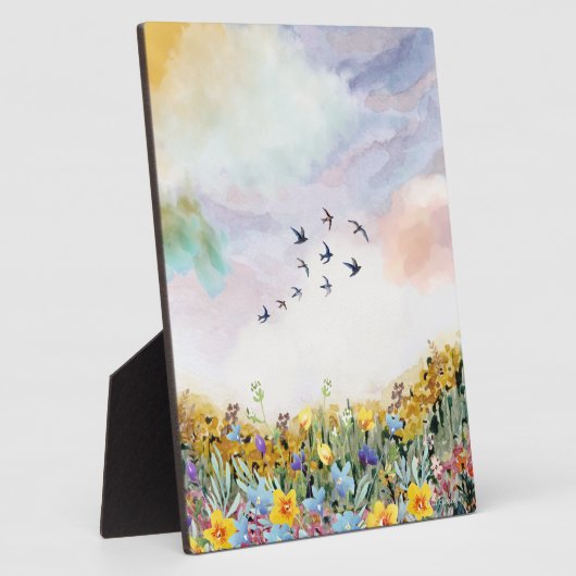 Aquarel Tafelblad Plaque met Ezel Fotoplaat (Zijkant)