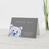 Aquarel Teddybeer Babyshower Bedankkaart (Voorkant)
