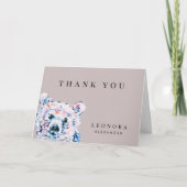 Aquarel Teddybeer Babyshower Bedankkaart (Voorkant)