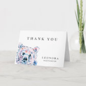 Aquarel Teddybeer Babyshower Bedankkaart (Voorkant)